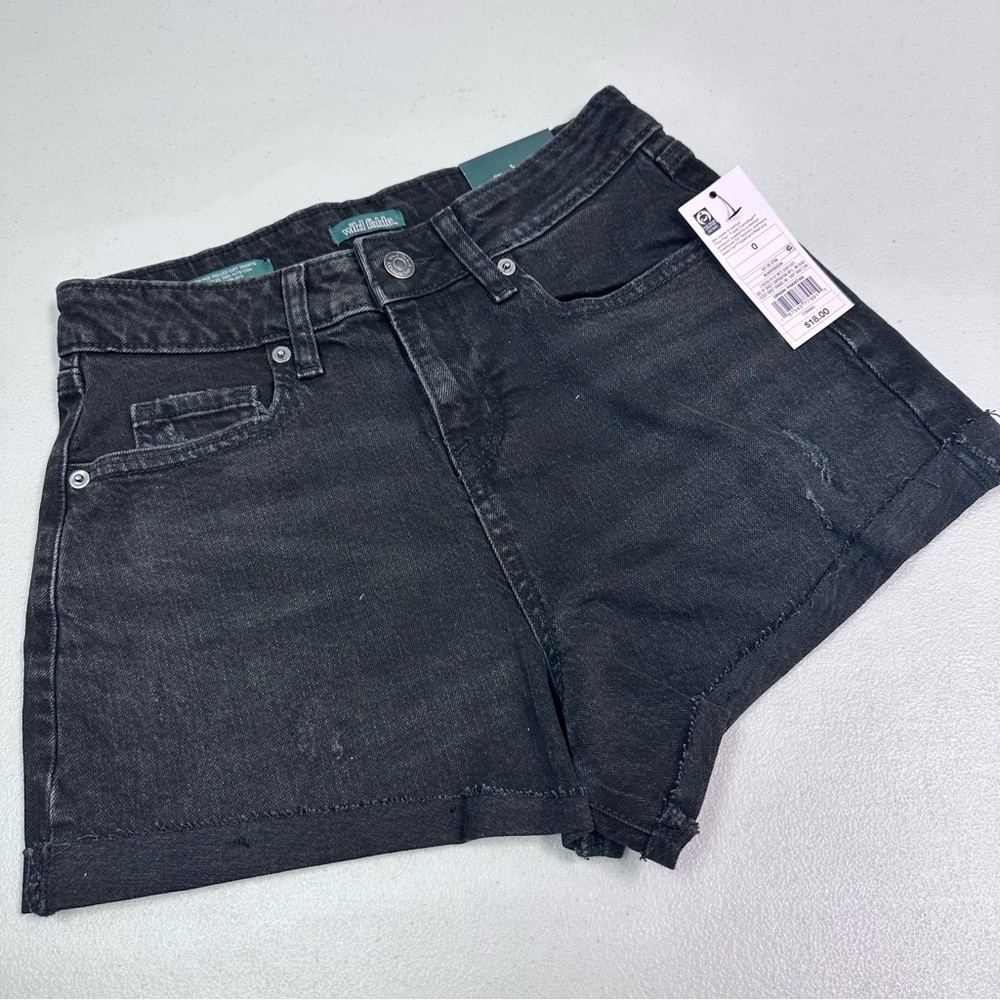Wild Fable Women's Black Denim Shorts Size 0